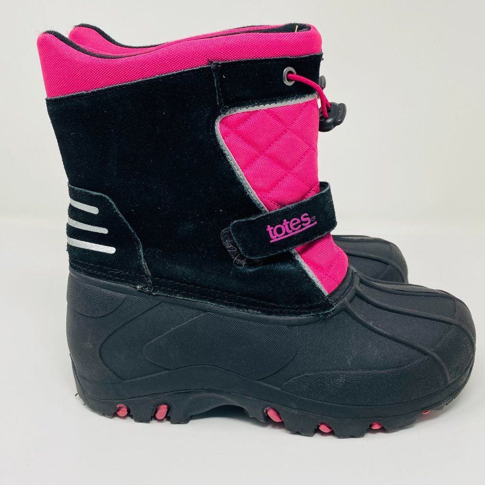 Totes Girls Waterproof Suede Rubber Boots - Picture 5 of 6